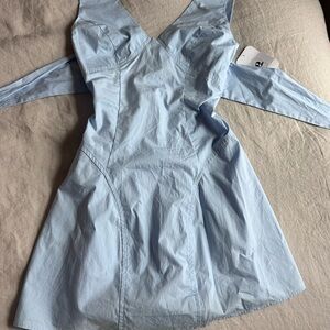 Elodie Blue V-Neck Dress